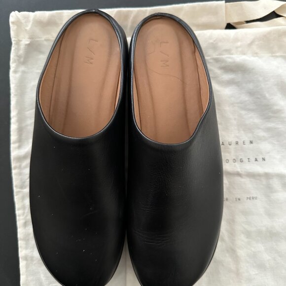 Lauren Manoogian Moto Black Leather Mules - Size 41 - Picture 3 of 4